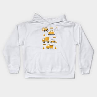 Construction Trucks Kids Hoodie